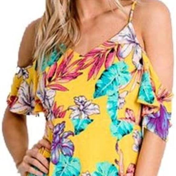 DAVI AND DANI VIVID TROPICAL FLORAL PRINT SUMMER MAXI DRESS IN FLORAL LARGE - Picture 11 of 11